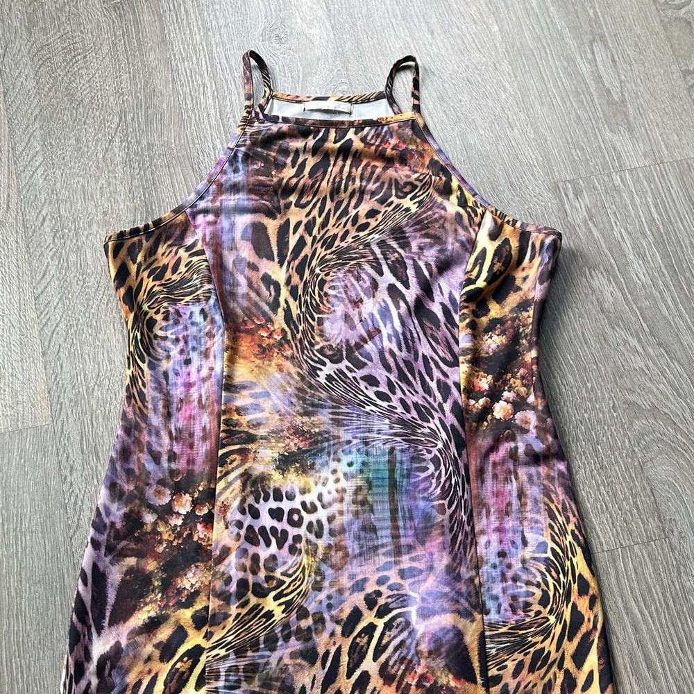Animal Print Sleeveless Bodycon Dress - Picture 3 of 11